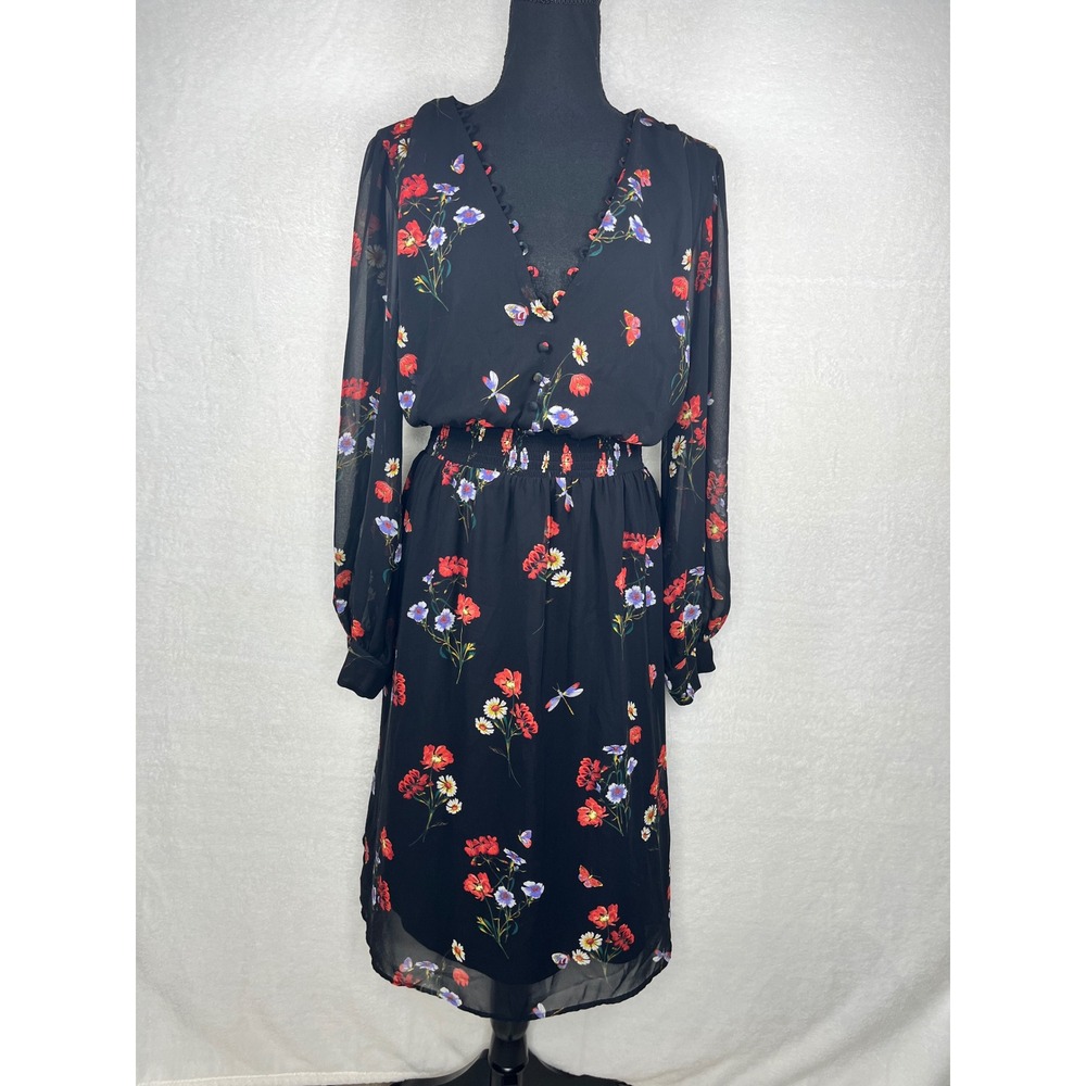 Floral Black Dress